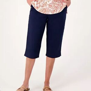 Navy Denim & Co.Twill skimmer Pants Sz Med